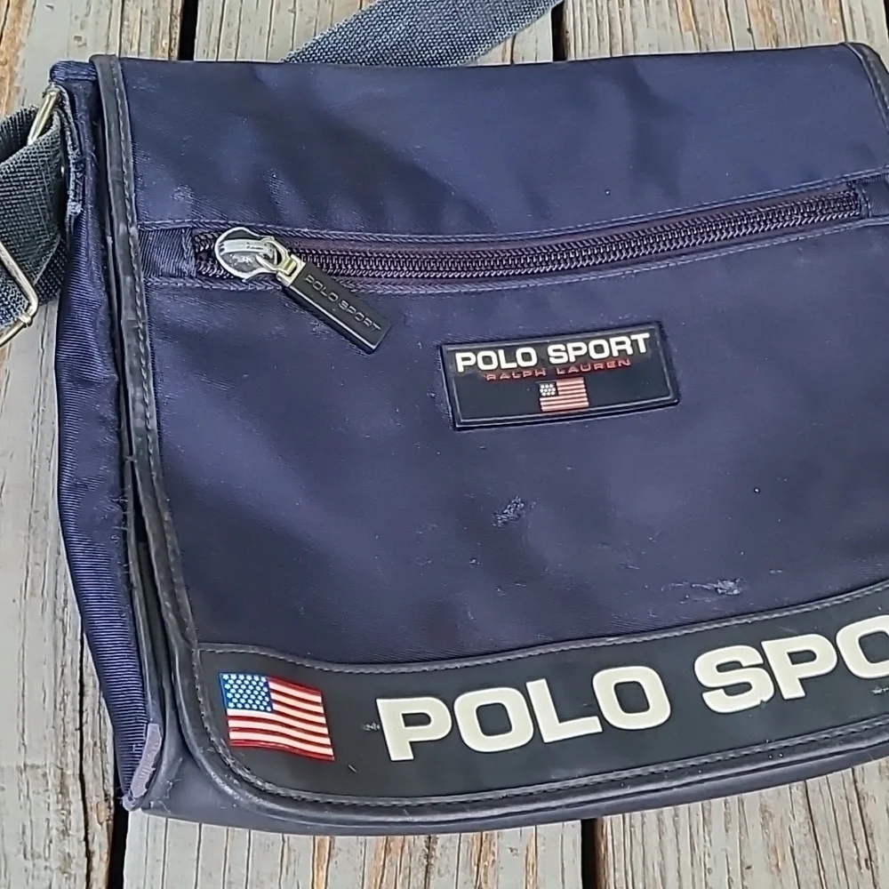 Rare Vintage Polo Sport Ralph Lauren Bag!‎  Blue With Huge 